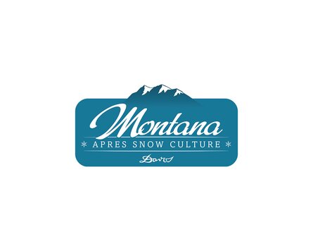 Blaues Logo wird von weissem Schriftzug geziert. | © Davos Klosters Mountains